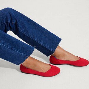 Rothy's The Flat in Bright Red Size 6